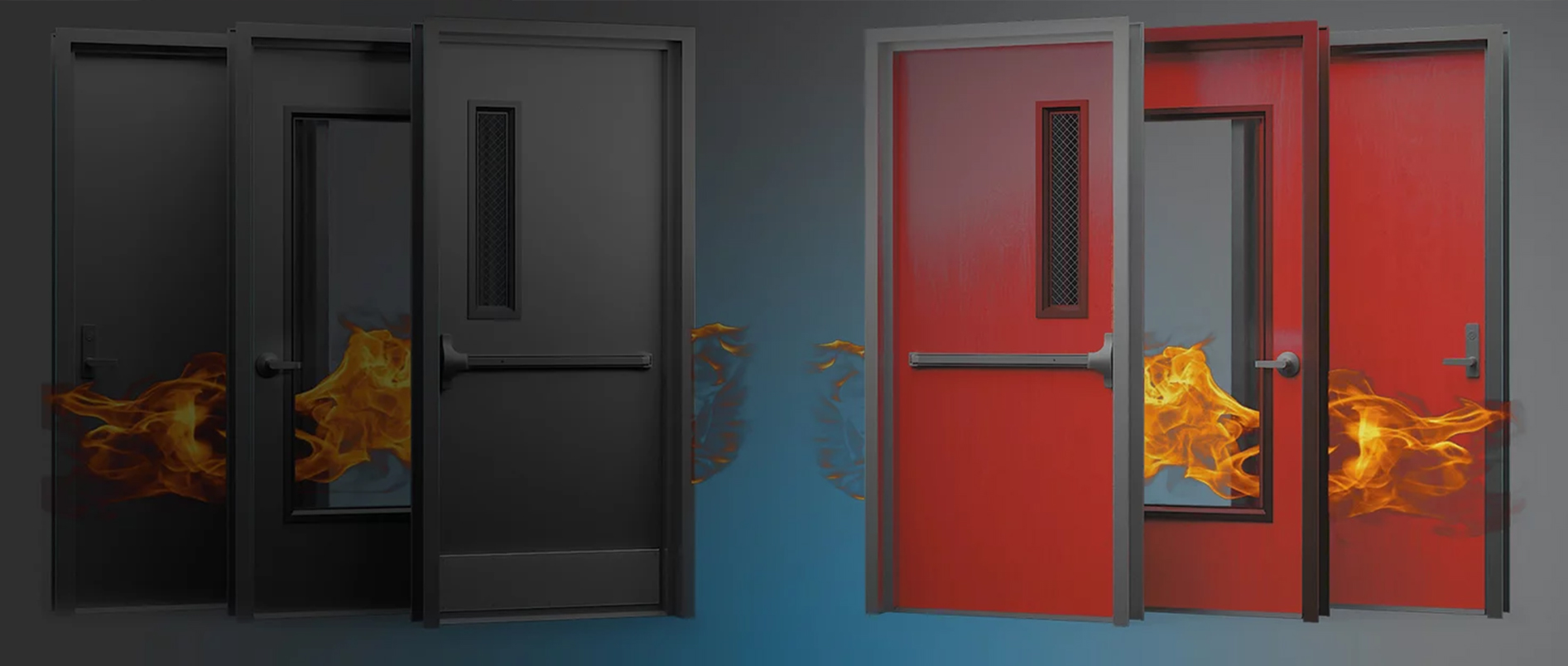 Steel and wooden fire doors for commercial and industrial projects in Pune